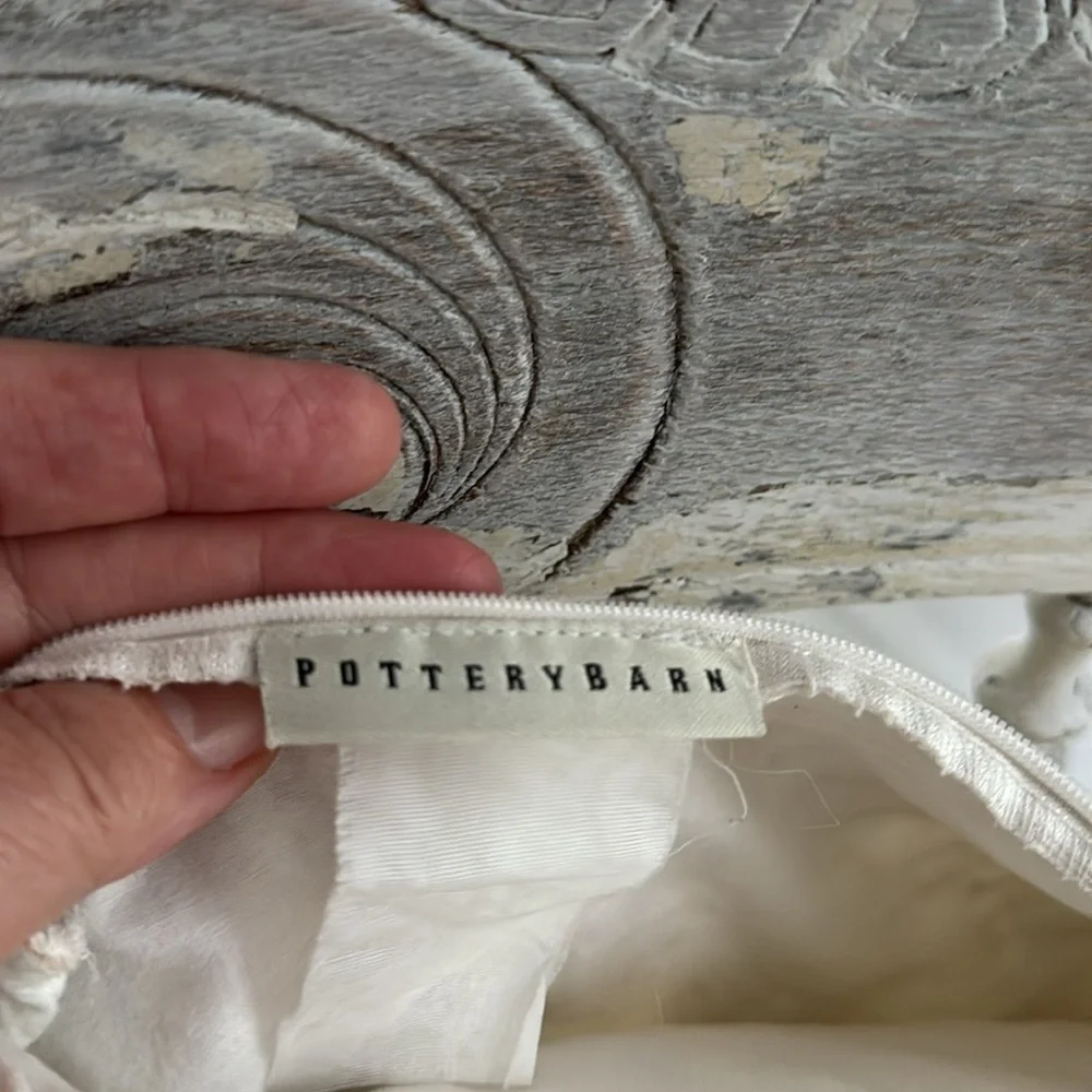 Pottery Barn Sea Shell Coastal Inspired Oversized Decorative Accent Pillow